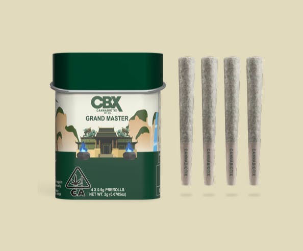 Photograph of Product: Grand Master Pre Roll 4 Pack - 2g - 