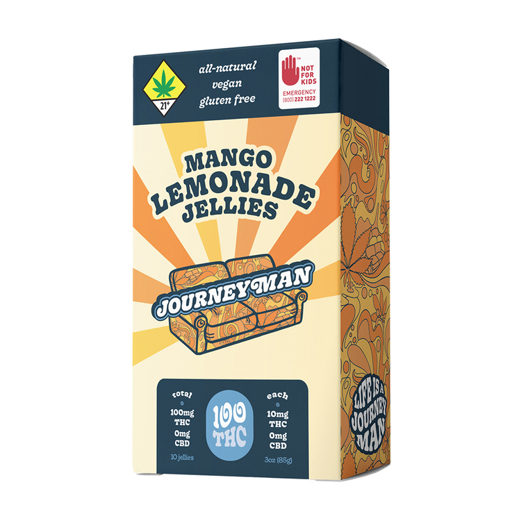 Photograph of product: Journeyman: Mango Lemonade - Jellies 10pk 100mg