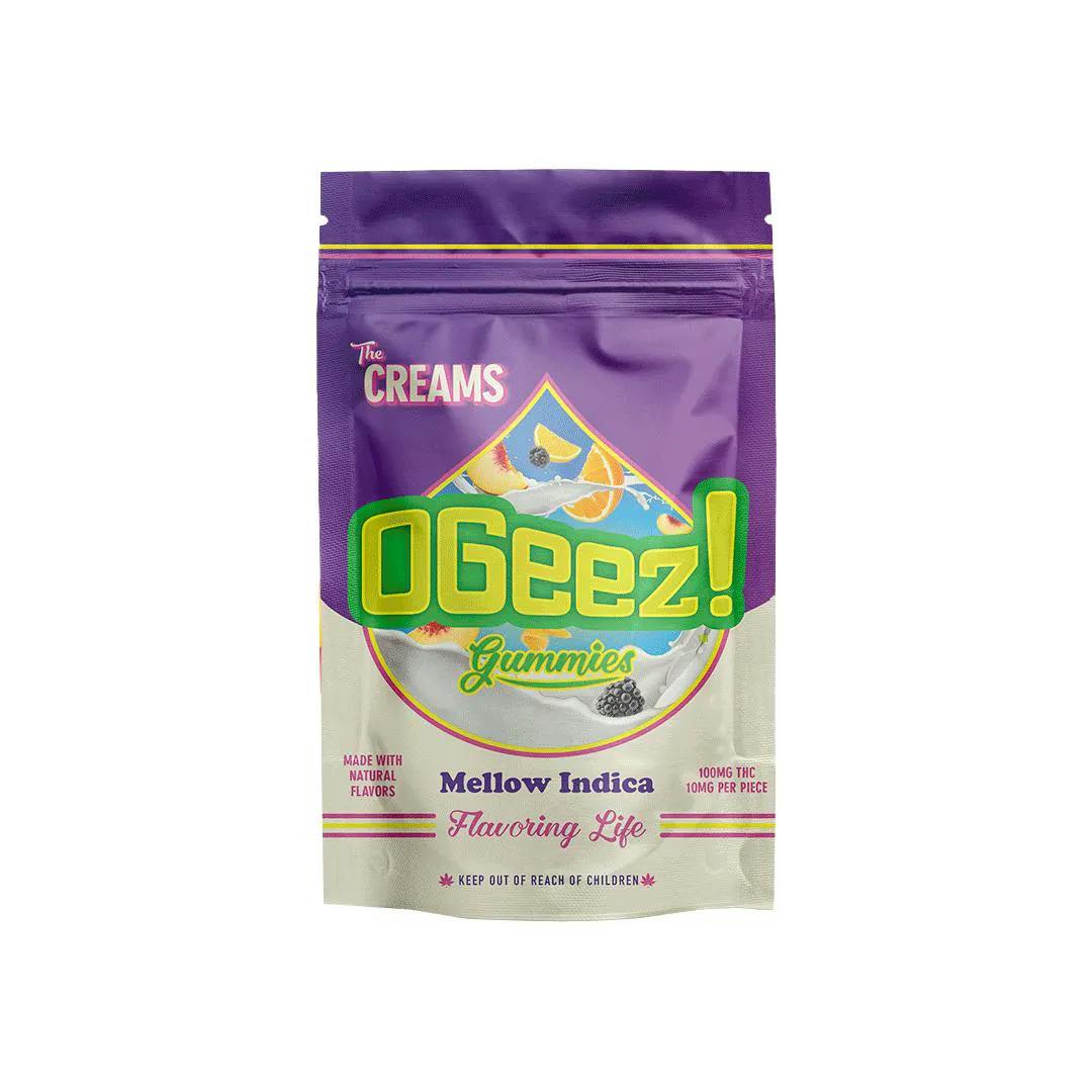 Photograph of product: OGeez The Creams Mellow Oui'd Gummies 10mg x 10-Pack