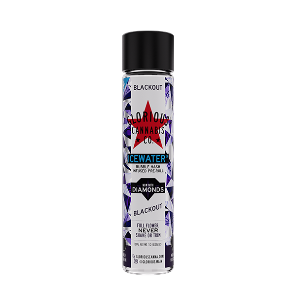 Photograph of product: Blackout Bubble au chocolat with Diamonds Infused Pre-Roll | 1G