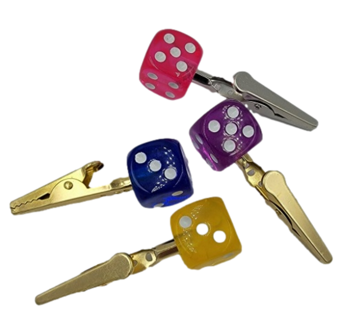 Photograph of product: Rolling Dice Roach Clip | Assorted Colors
