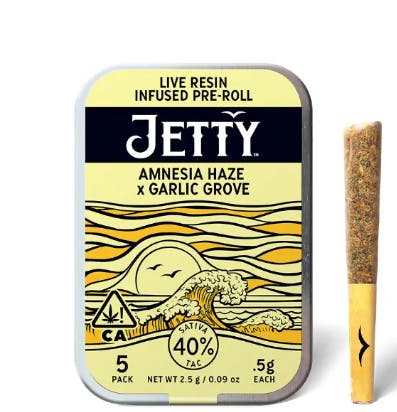 Photograph of product: Amnesia Haze x Garlic Grove Live Resin Infused 5pk - 