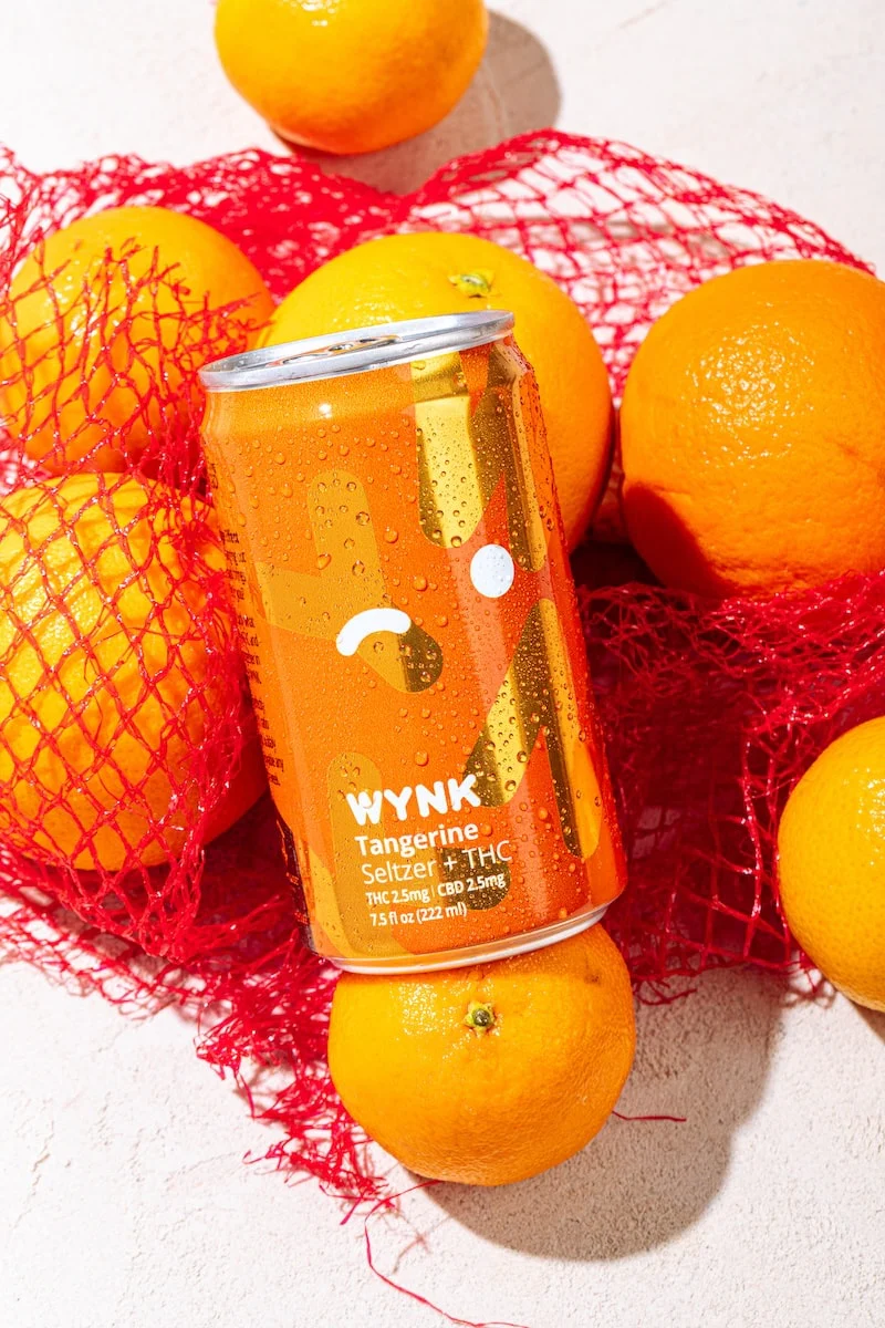 Photograph of product: 1:1 Tangerine (3mg CBD/3mg TH-oui) 12oz Can