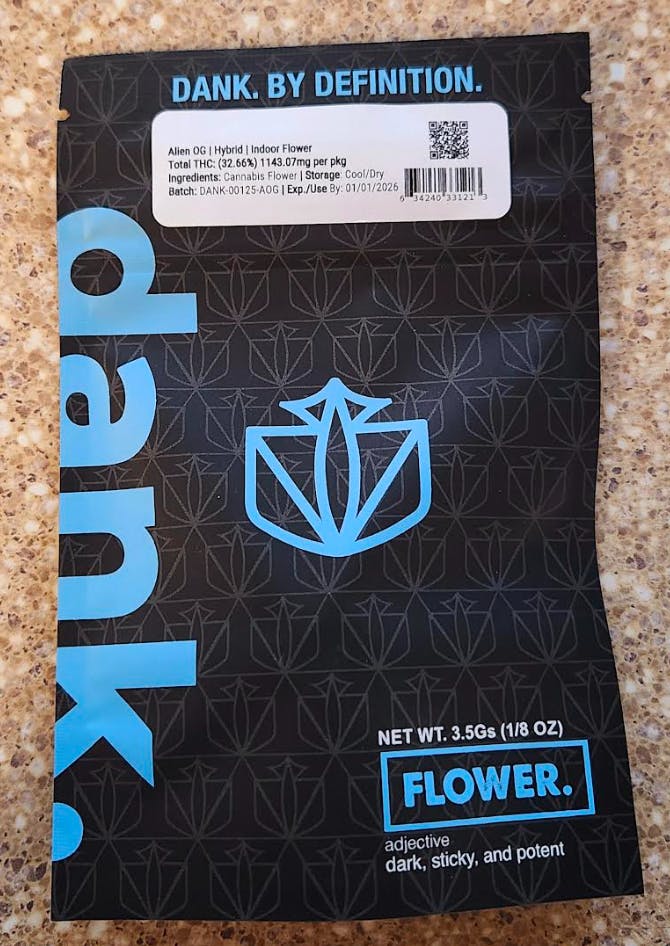 Photograph of product: Dank - Alien OG - 3.5g
