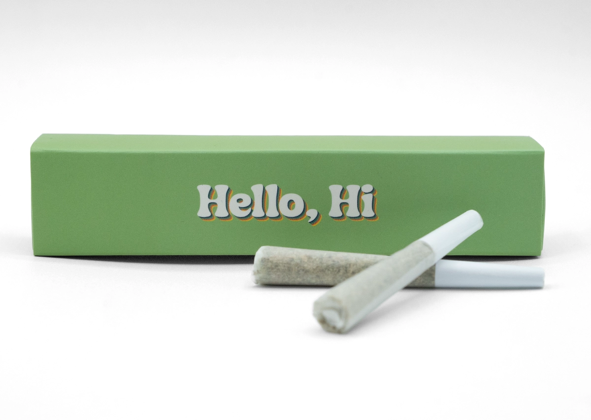 Photograph of product: Hello, Hi - Super Sour Skunk - 2x 0.5g Pre-Rolls