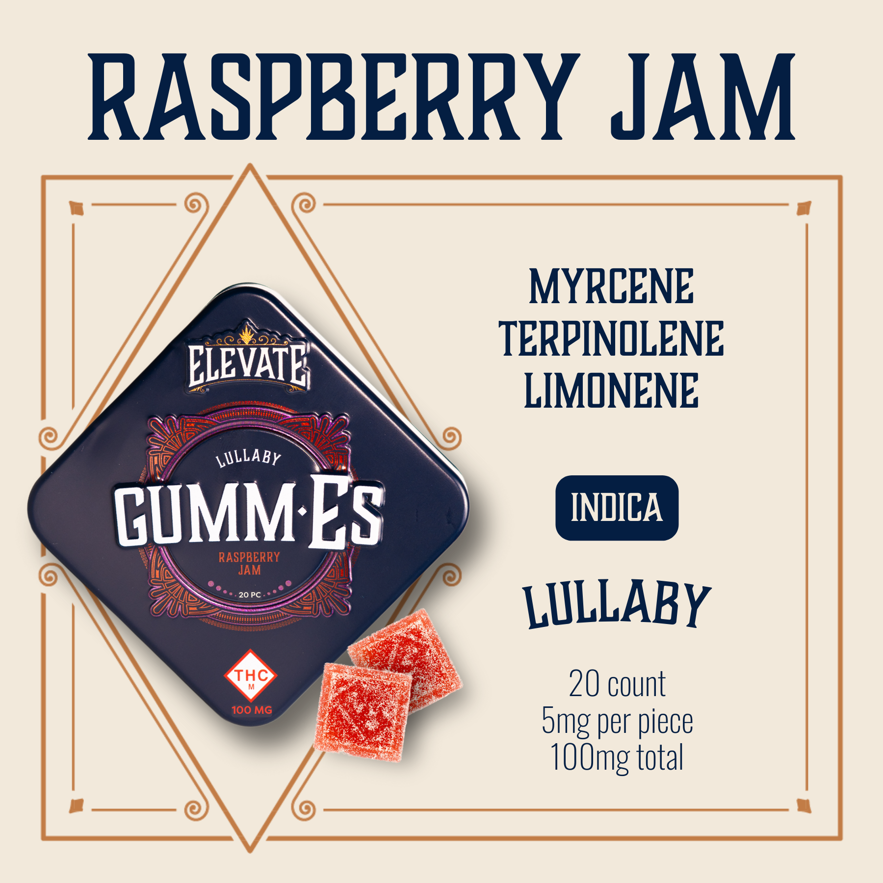 Photograph of product: Raspberry Jam Oui'd Gumm-Es | 100mg 20-pack