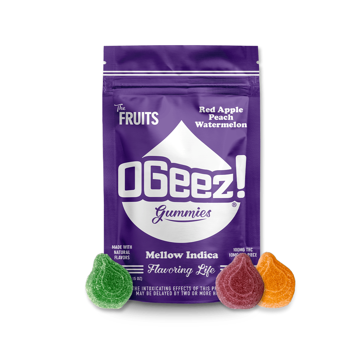 Photograph of product: OGeez! The Fruits|Mellow Oui'd 10pk/100mg