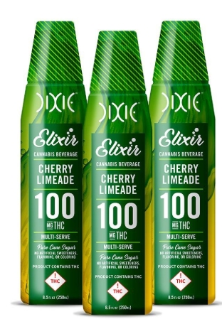 Photograph of Product: Dixie Cherry Limeade 100mg Beverage