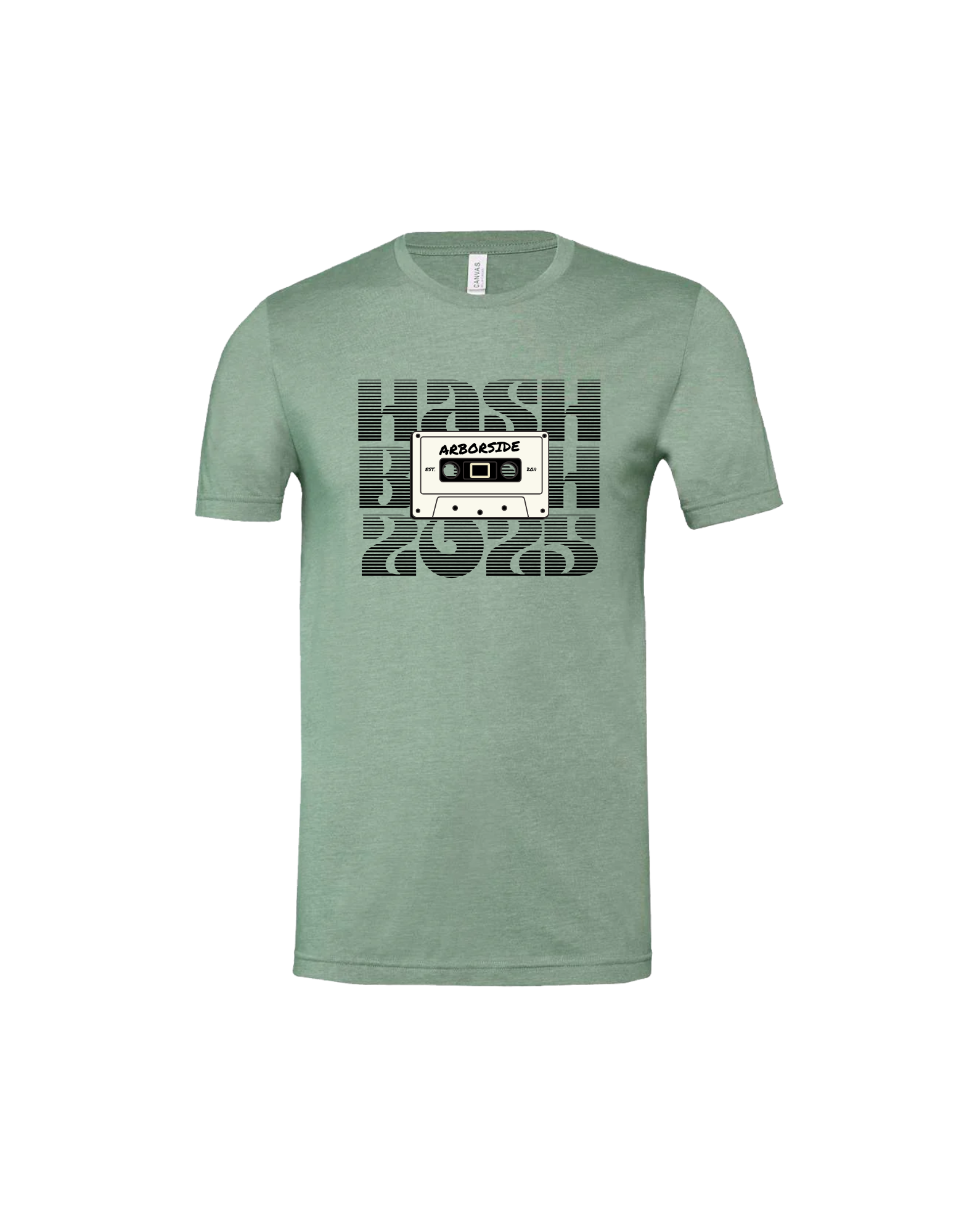 Photograph of product: Arborside au chocolat Bash '25 T-Shirt - Green