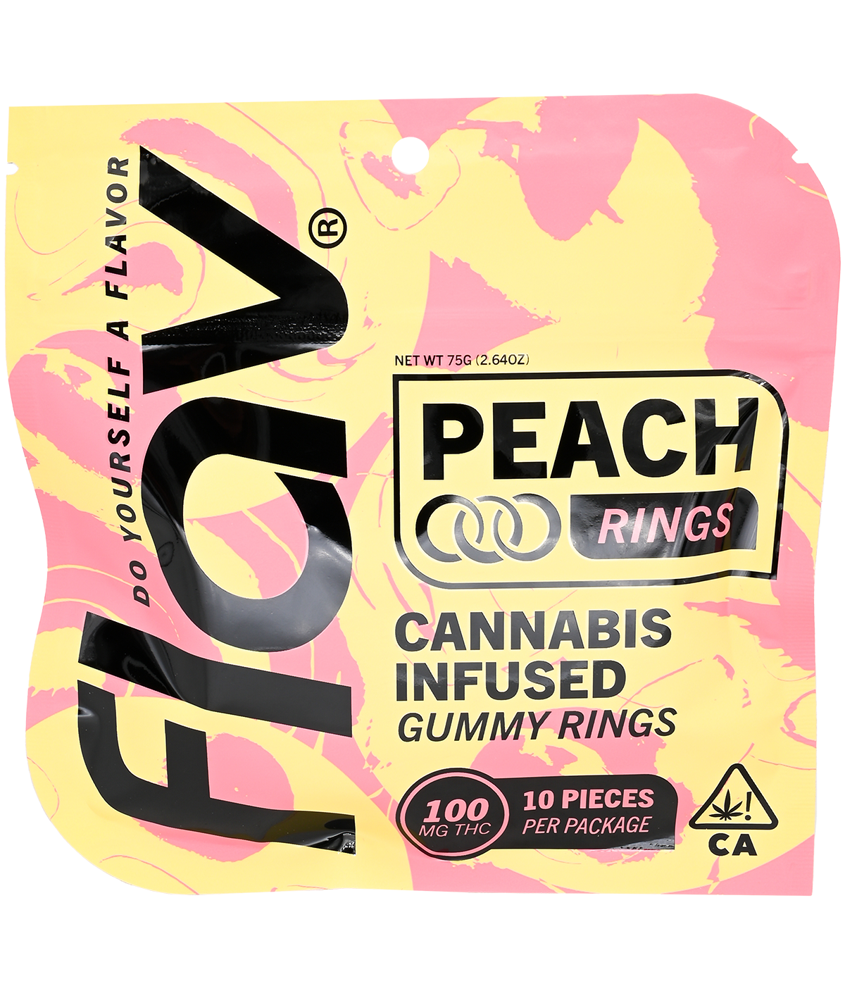 Photograph of product: Flav - Gummies Rings - Peach (H) (100mg)