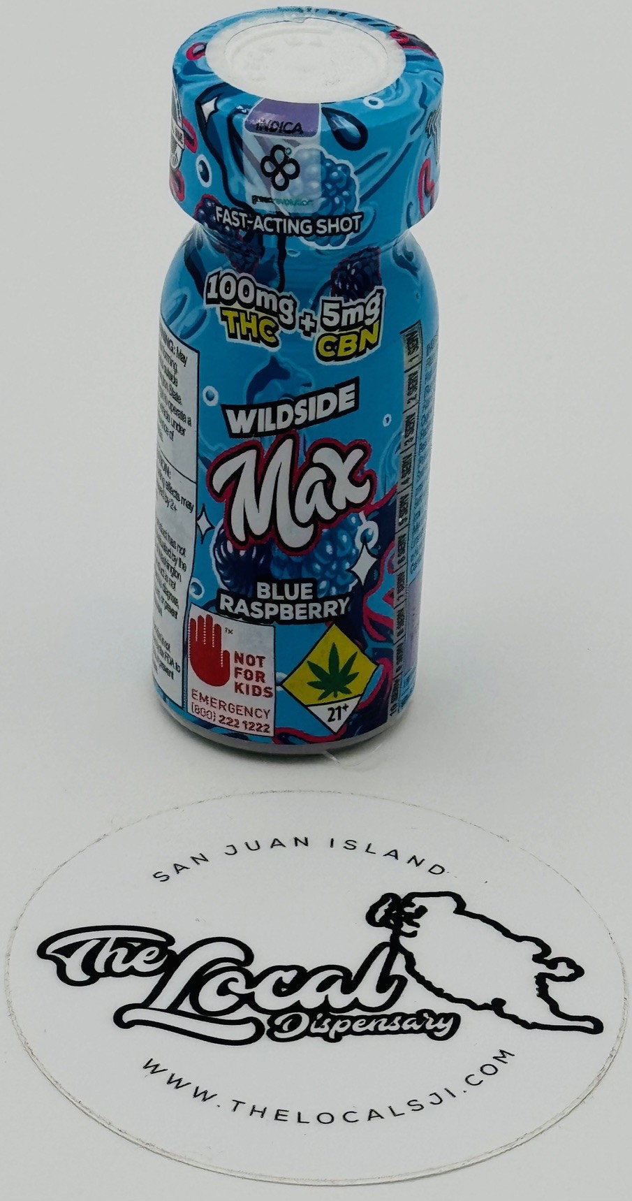 Photograph of product: Wildside Shot - Blue Raspberry 20:1 TH-oui|CBN