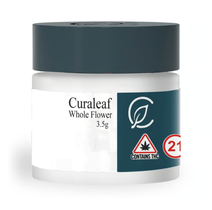 Photograph of product: Curaleaf Whole Flower 3.5g Banana Papaya (S) 00726