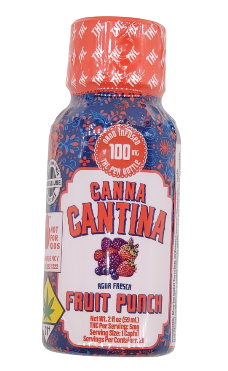 Photograph of product: Canna Cantina Shot Fruit Punch 2oz 100mg