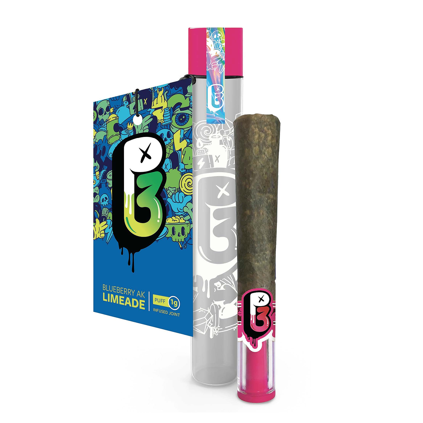 Photograph of product: Blueberry AK Limeade (S/H) 1G Infused Preroll