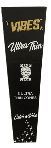 Photograph of product: Black Coffin | King Size Ultra Thin Cones