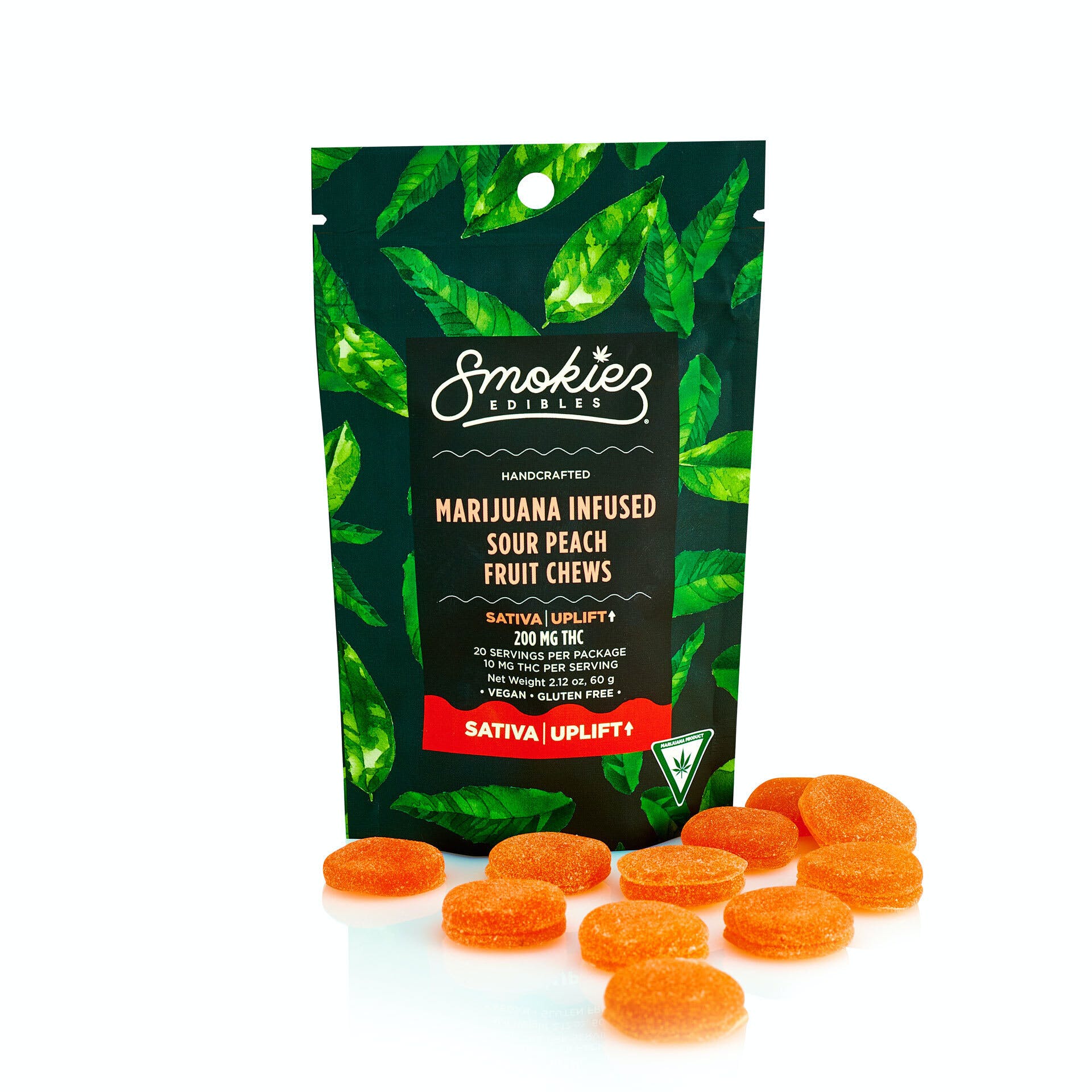 Photograph of product: Smokiez | Sour Peach "Oui'd" Gummies | 200mg