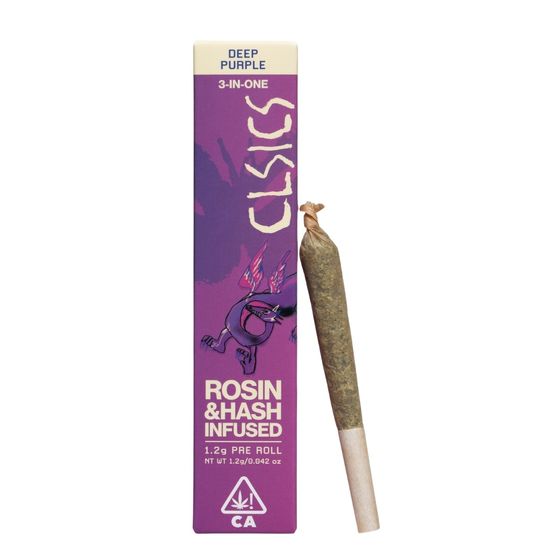 Photograph of product: CLSICS Trifecta Infused Pre-roll Deep Purple 1.2g - 