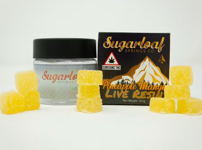 Photograph of product: SMS Pineapple Mango Live Resin Gummies 100mg - Oui'd