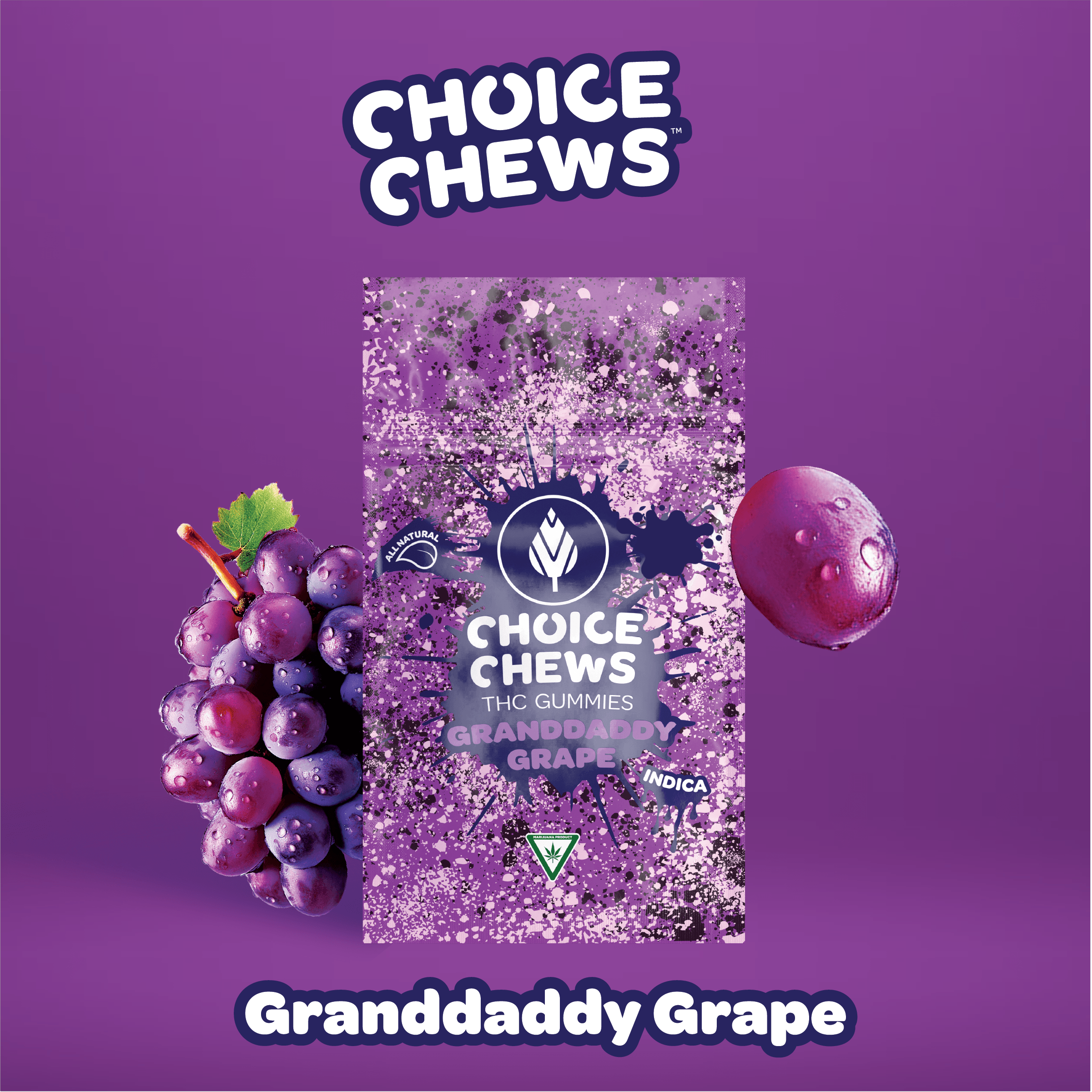 Photograph of product: Grandaddy Grape (I) Gummies 100mg