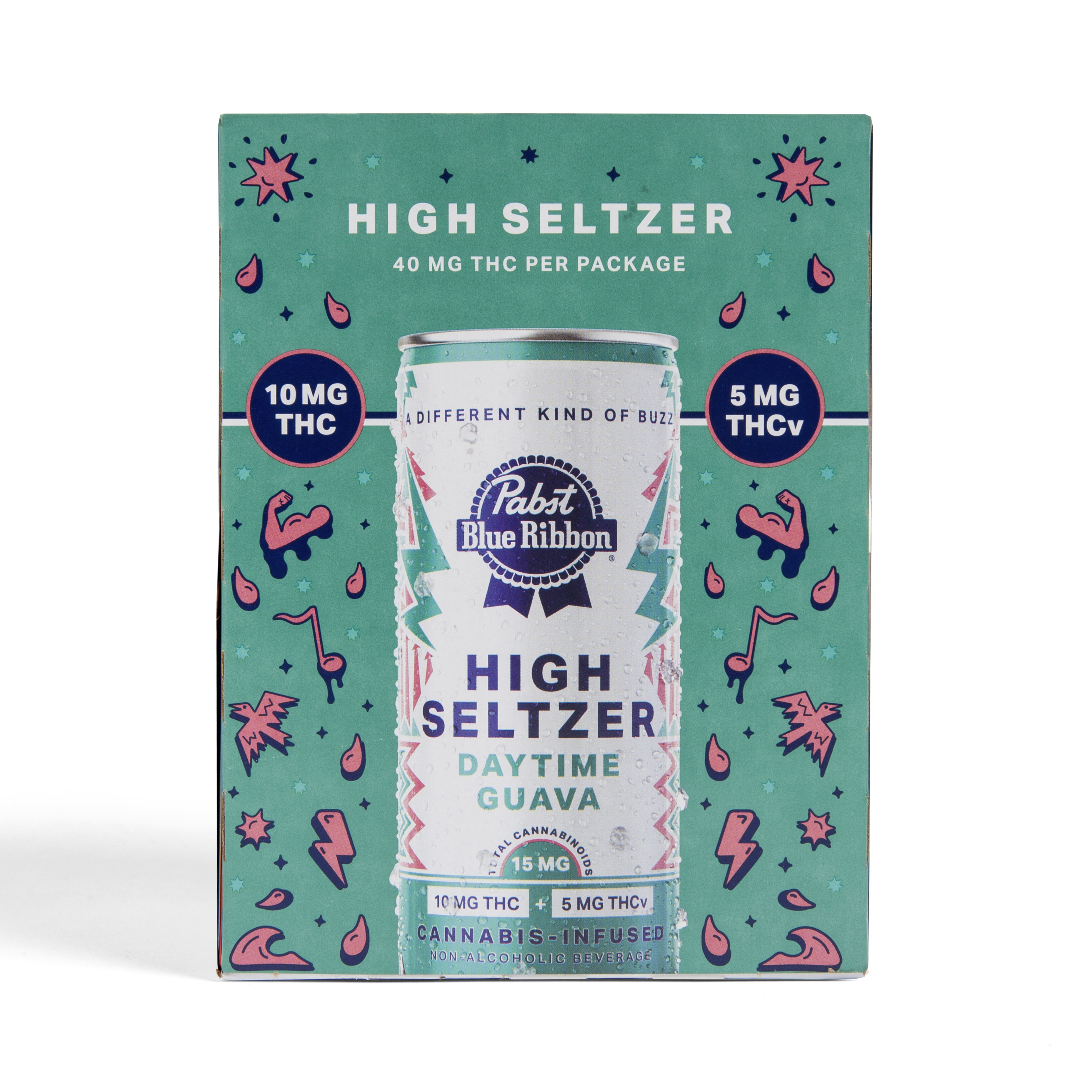 Photograph of product: PBR - Daytime Guava TH-ouiv- Infused Seltzer - 4pk/40mg TH-oui