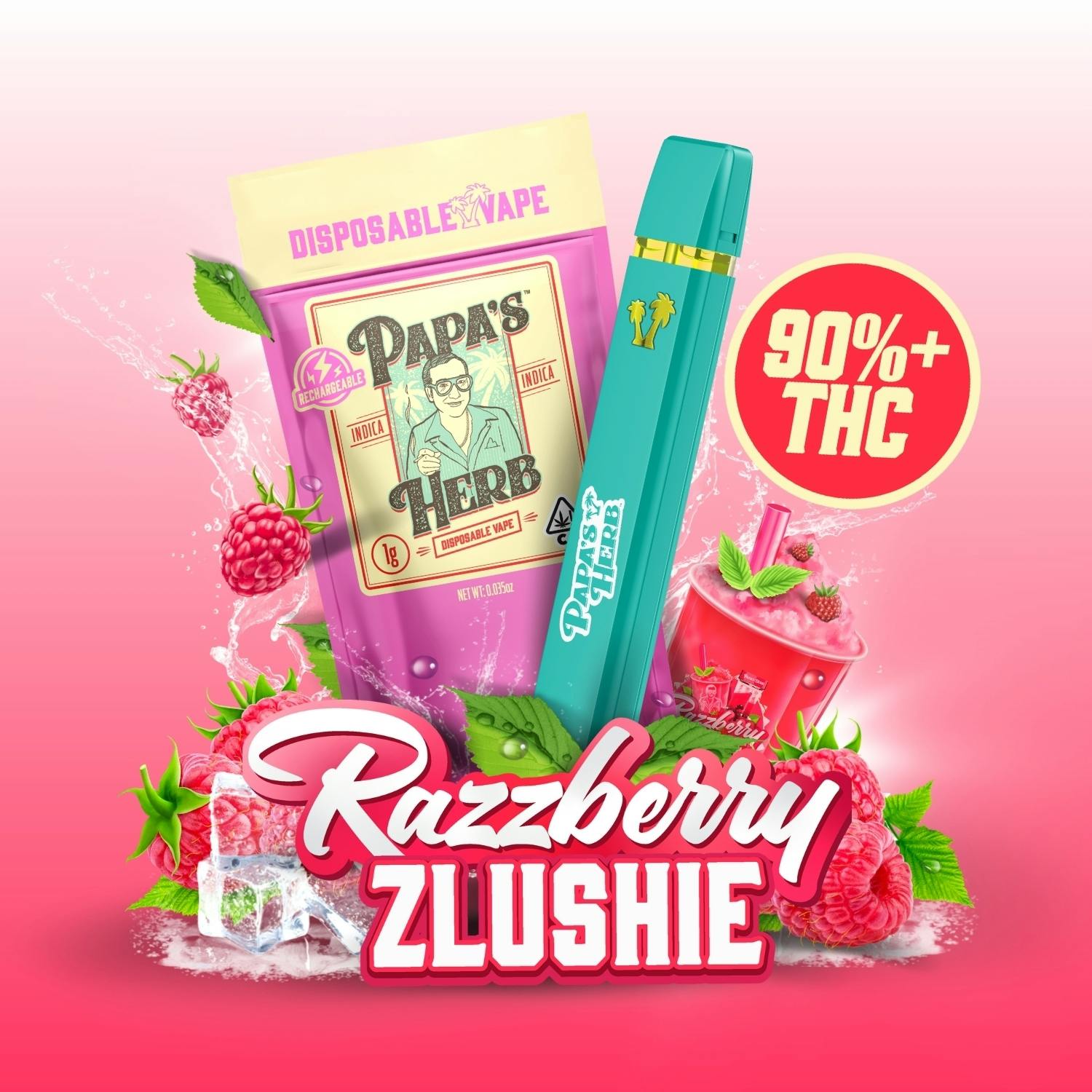 Photograph of product: Papa's Herb - Razzberry Zlushie - Oui'd - AIO