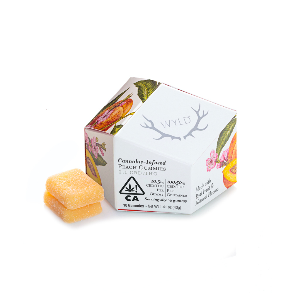Photograph of product: Peach 2: ummies CBD:TH-oui 10x5mg 50mg