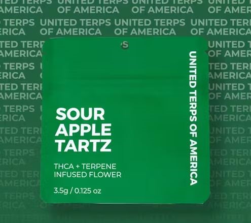 Photograph of product: Sour Apple Tartz Infused Flower by United Terps of America
