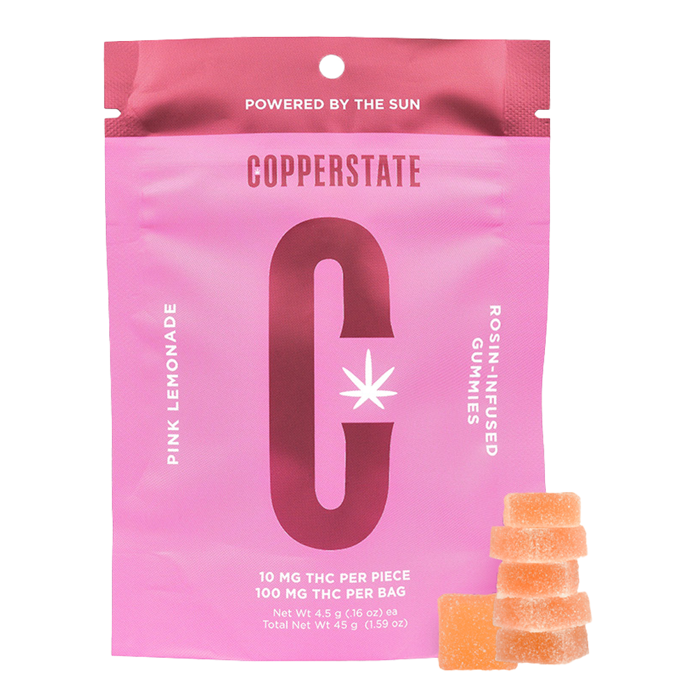 Photograph of product: Pink Lemonade Live Rosin Gummies