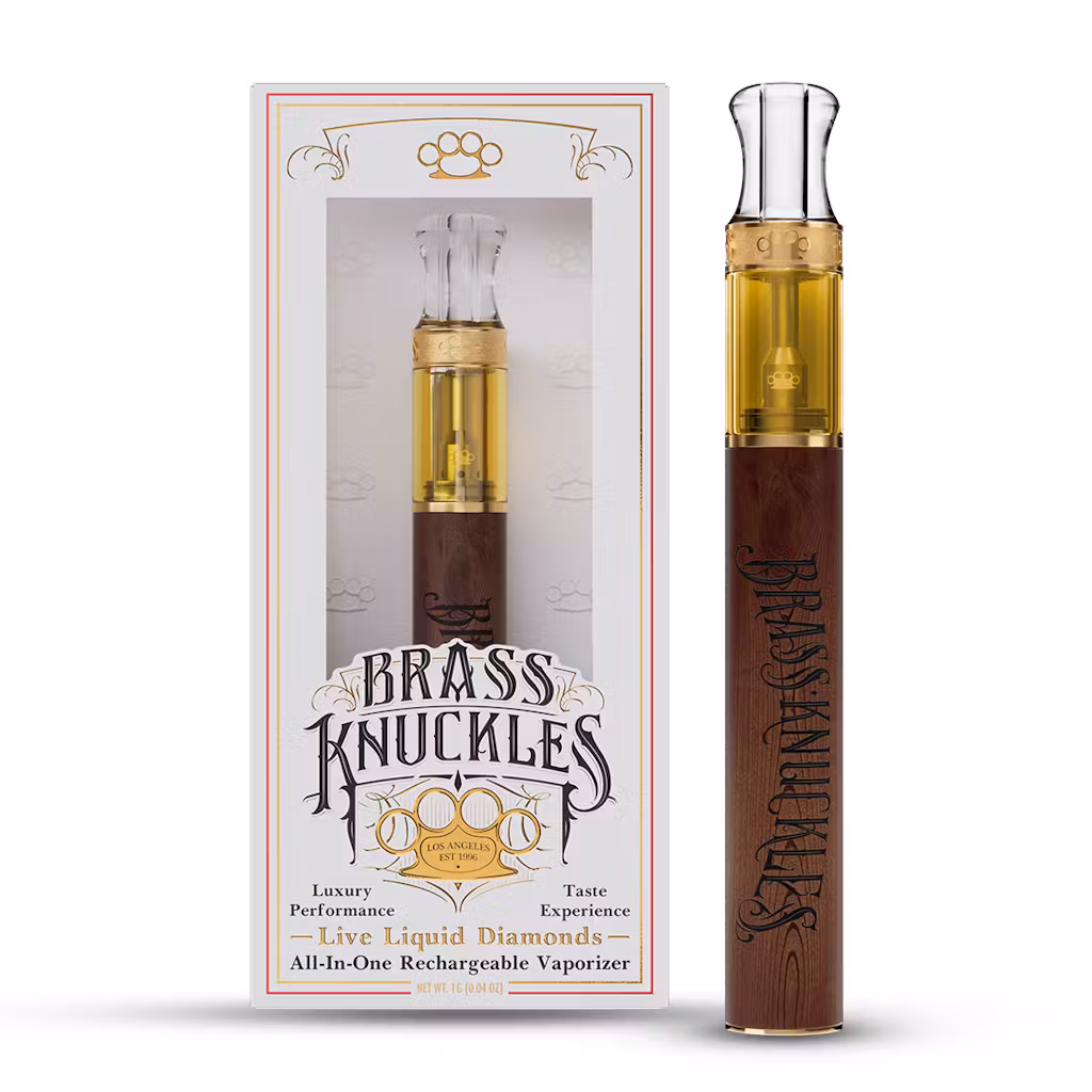 Photograph of product: Brass Knuckles | Gas Face | Live Liquid Diamond | AIO | 1g