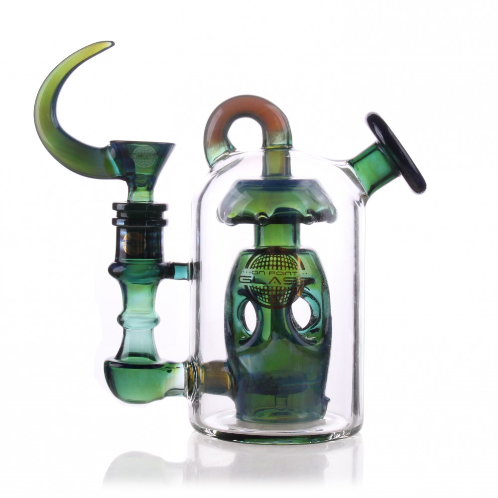 Photograph of product: Bong - 6" Crescent Moon Matrix Perc  Multi Colored