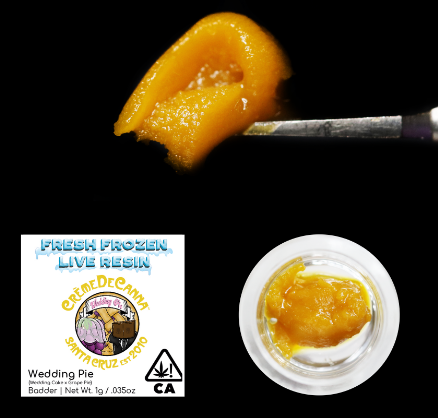 Photograph of product: Creme De Canna Wedding Pie Cold Cured Resin Badder