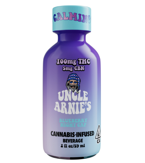 Photograph of product: Uncle Arnie's 2oz. Blueberry Night Shot 20:1 CBN