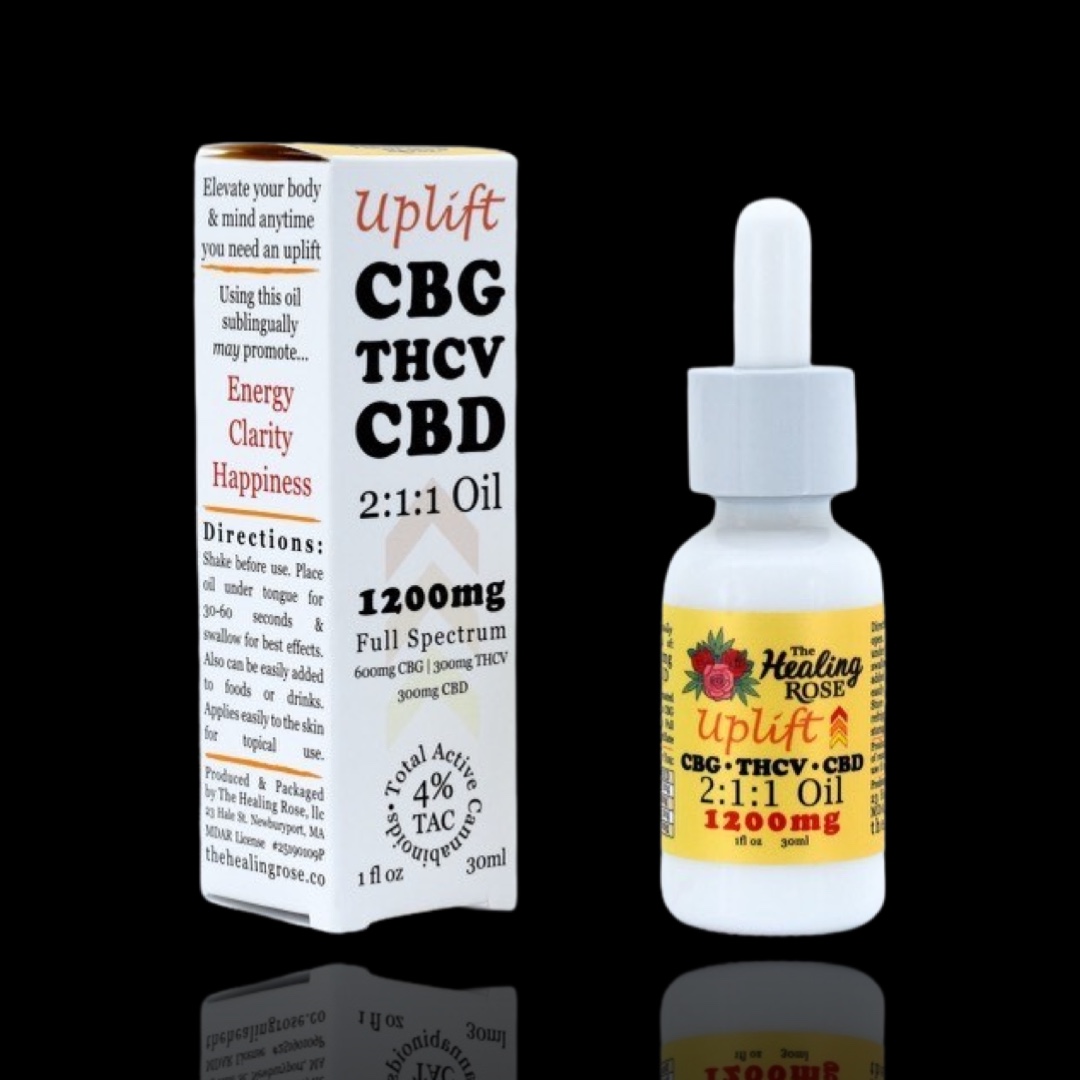 Photograph of product: Uplift Oil CBG:TH-ouiV:CBD 2:1:1