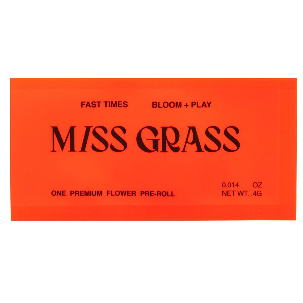 Photograph of product: Miss Grass Fast Times Durban Strawberries (S) Pre-Roll 0.4g