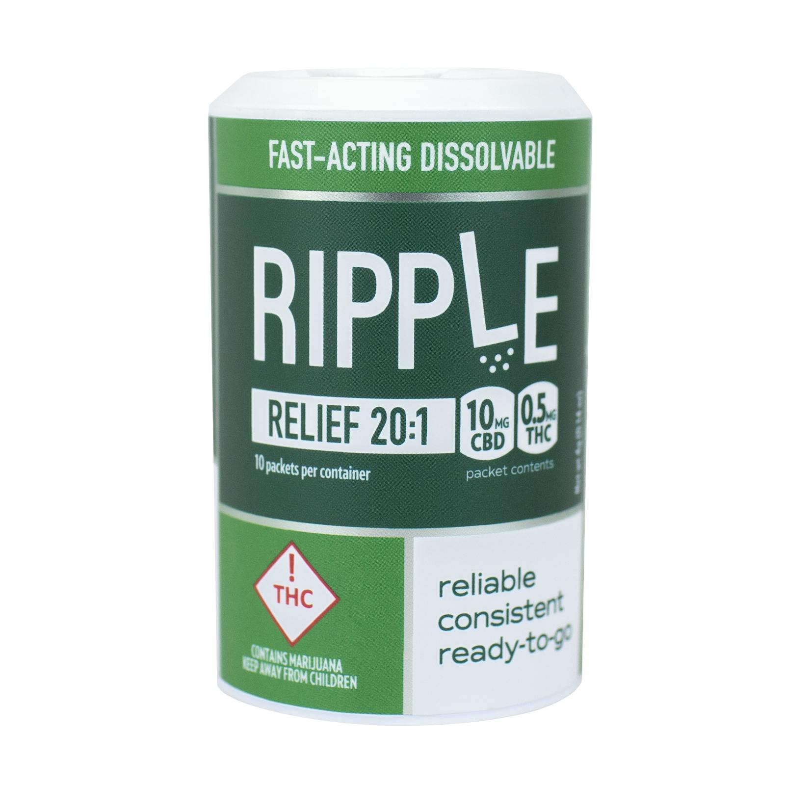 Photograph of product: Ripple Relief 20:1 CBD/TH-oui