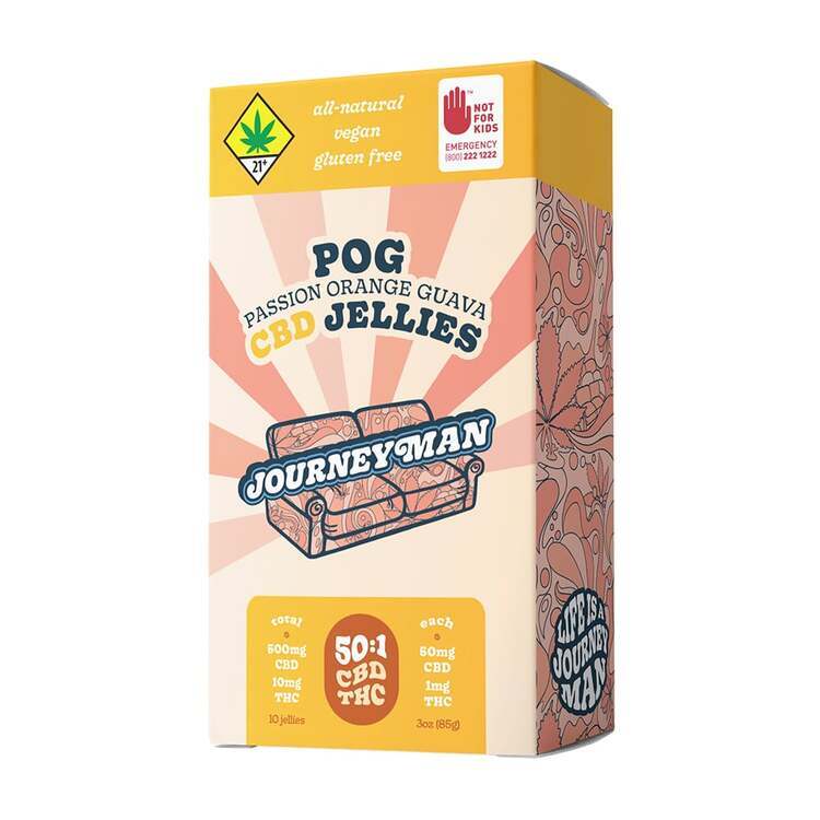 Photograph of product: Journeyman: CBD 50:1 POG - Jellies 10pk 510mg