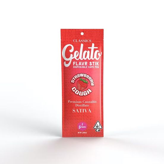 Photograph of product: Gelato AIO Vape Strawberry Cough 1g - 