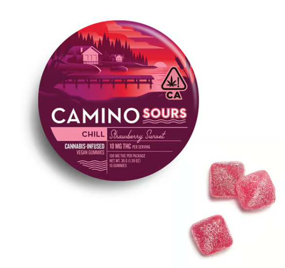 Photograph of product: Camino | Strawberry Sunset | 10pk/100mg