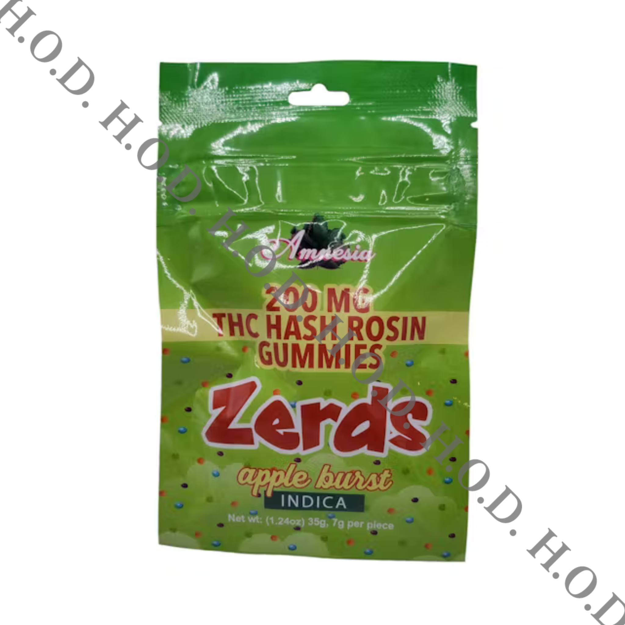 Photograph of product: Amnesia Apple Burst au chocolat Rosin Gummies 200mg
