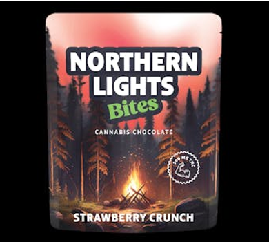 Photograph of product: Northern Lights - Strawberry Crunch - Chocolate Bites - 200mg