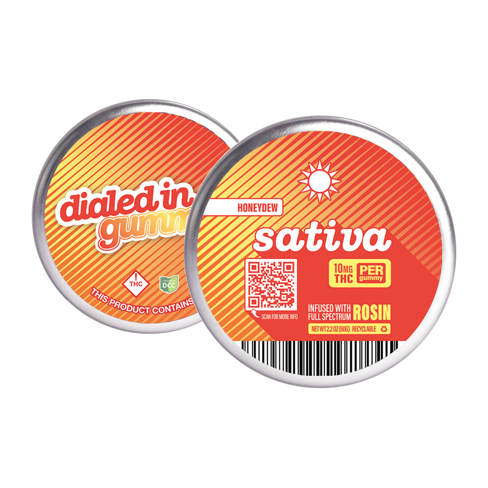 Photograph of product: Dialed In -  Rosin Gummies - Honeydew (Oui'd)