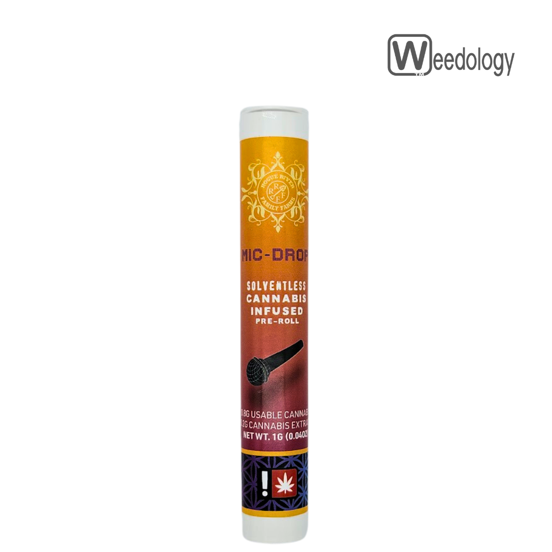 Photograph of product: RRFF Mic Drop Single ZOOKIES X ZOOKIES 1g Solventless Infused Pre-Roll