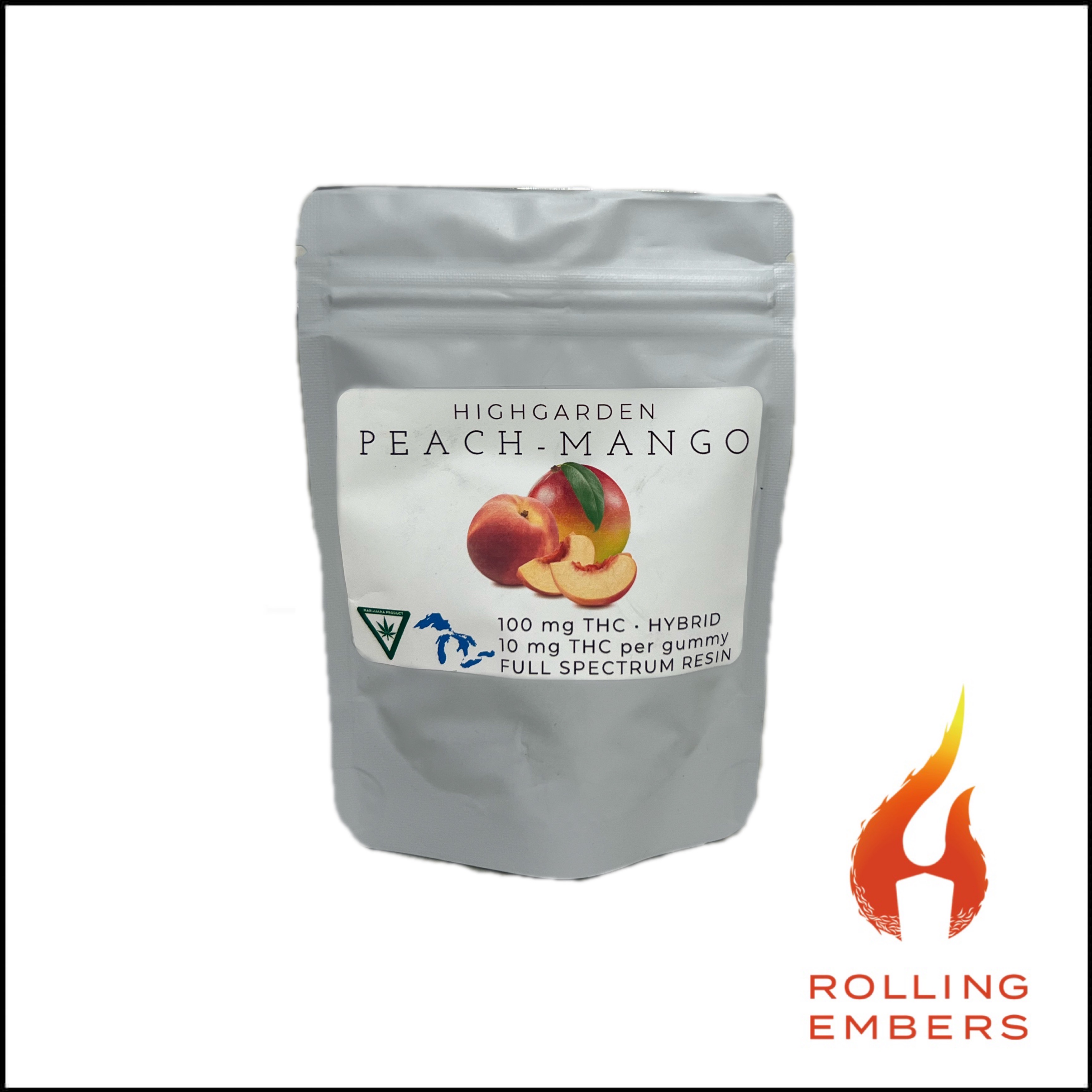 Photograph of product: High Garden | Gummies | Peach Mango | 100mg