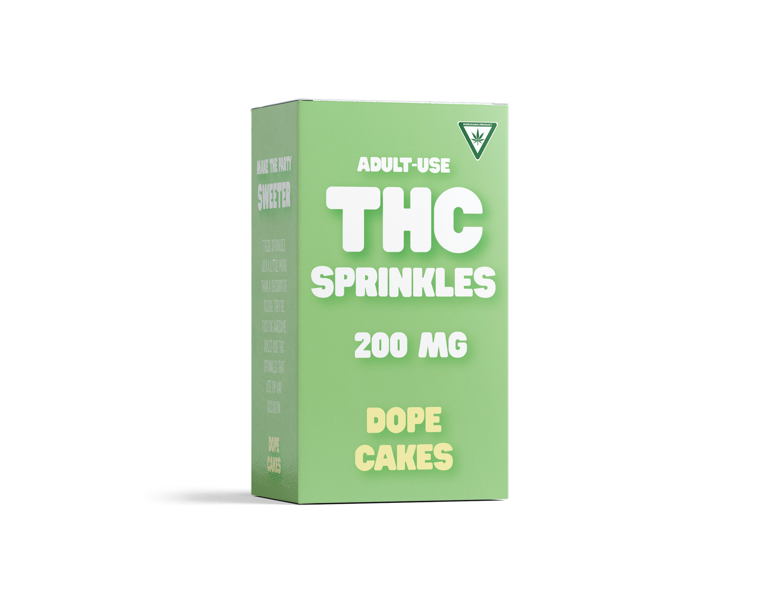 Photograph of product: Dope Cakes 200mg Green Sprinkles
