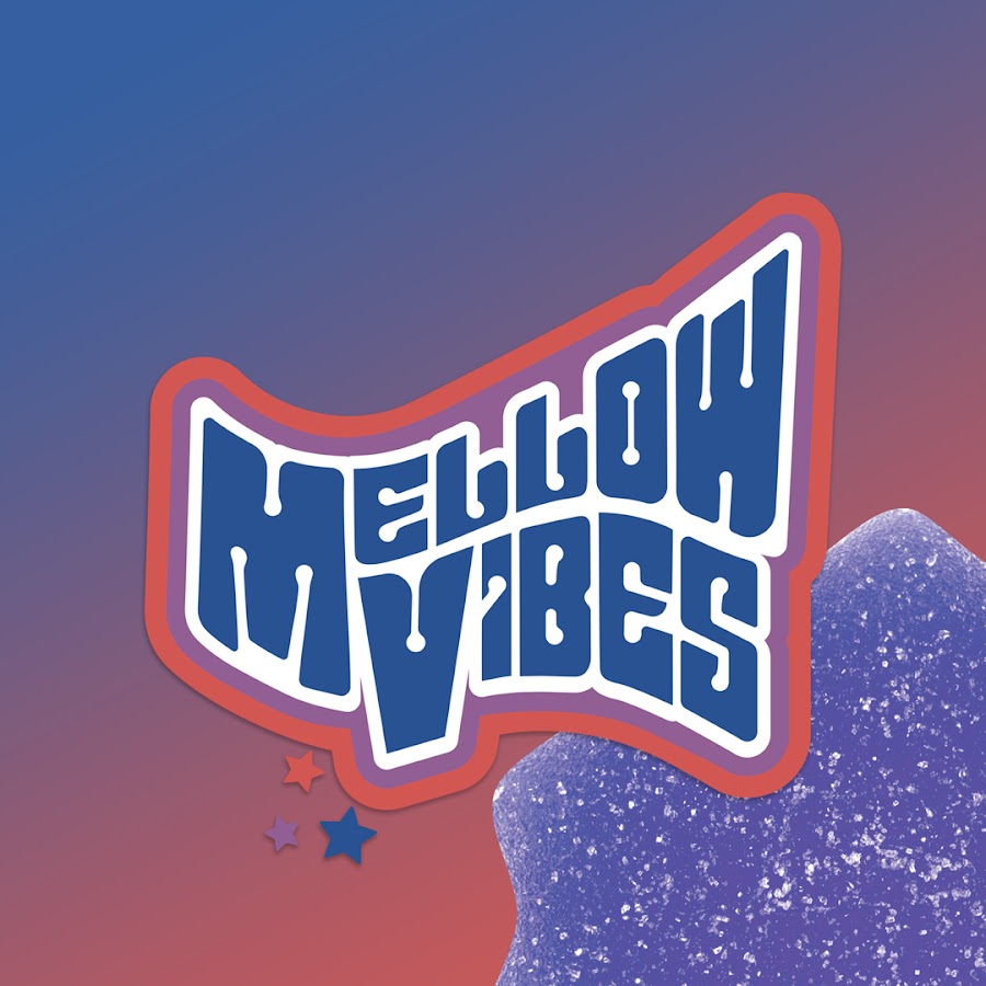 Photograph of product: Mellow Vibes - 1:1 CBD Blueberry Hybrid Live Resin Gummy Rippable 100mg