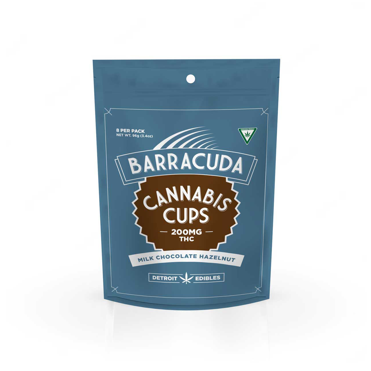 Photograph of product: Barracuda - Hazelnut Milk Chocolate Cups 200mg