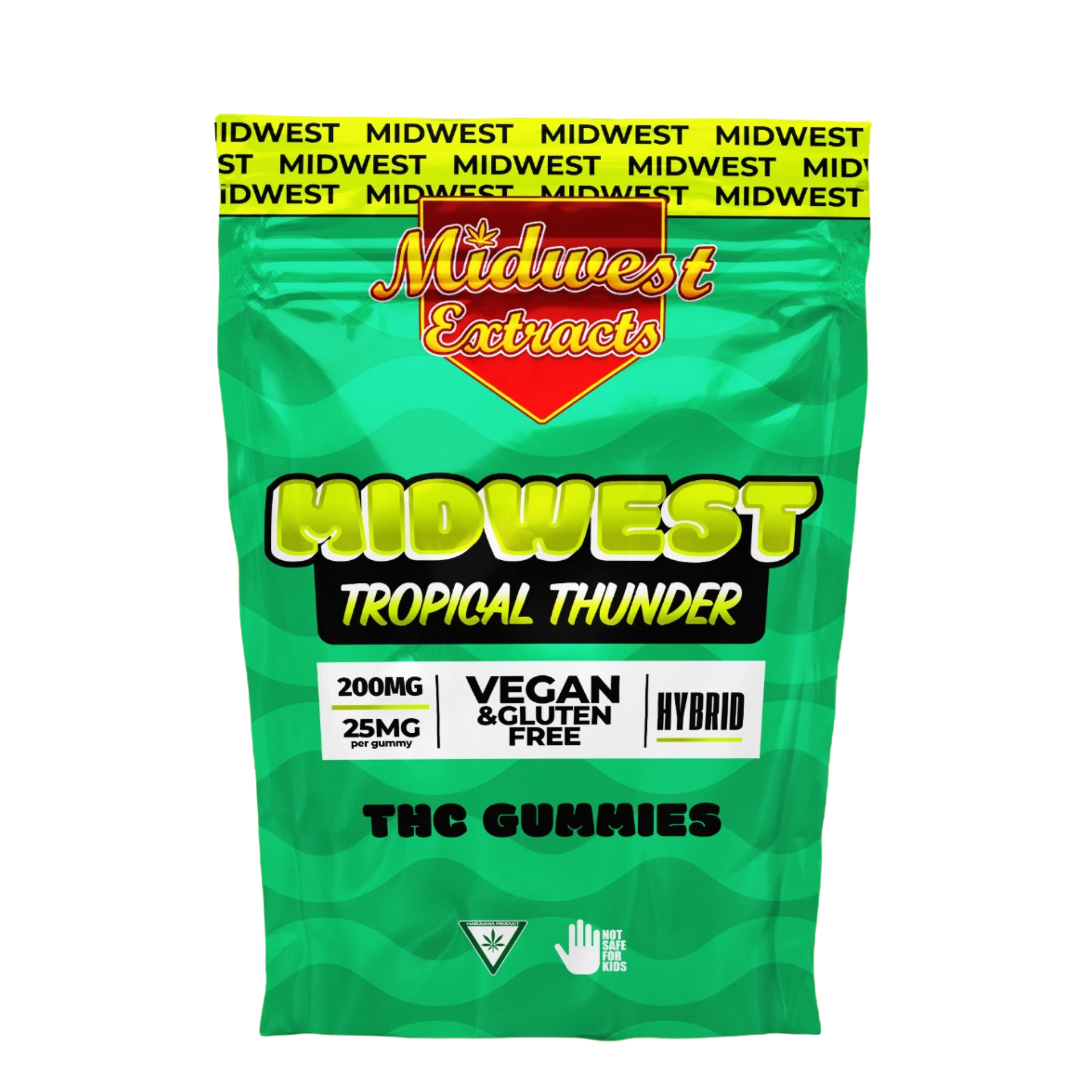 Photograph of product: Midwest Extracts | Gummy | Tropical Thunder | 200mg