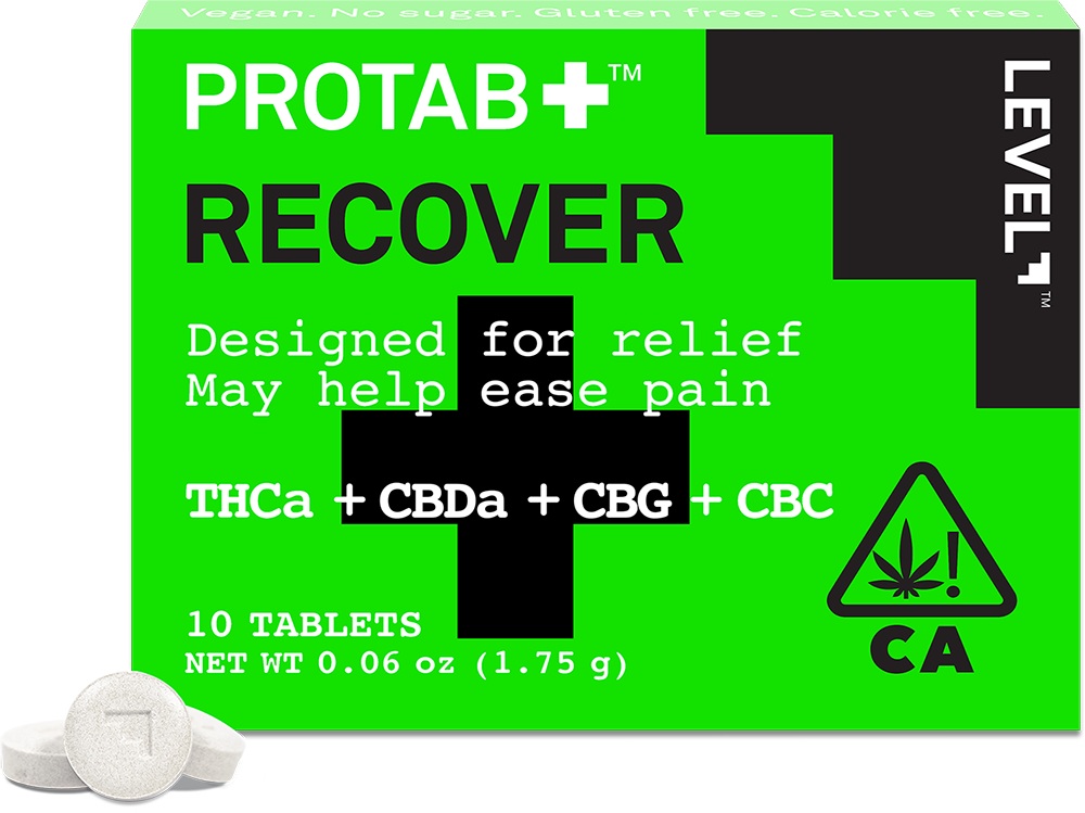 Photograph of product: Protab+ Recover 10mg TH-oui Tablets (10:10:5:3 TH-ouia+CBDa+CBG+CBC) | 100mg