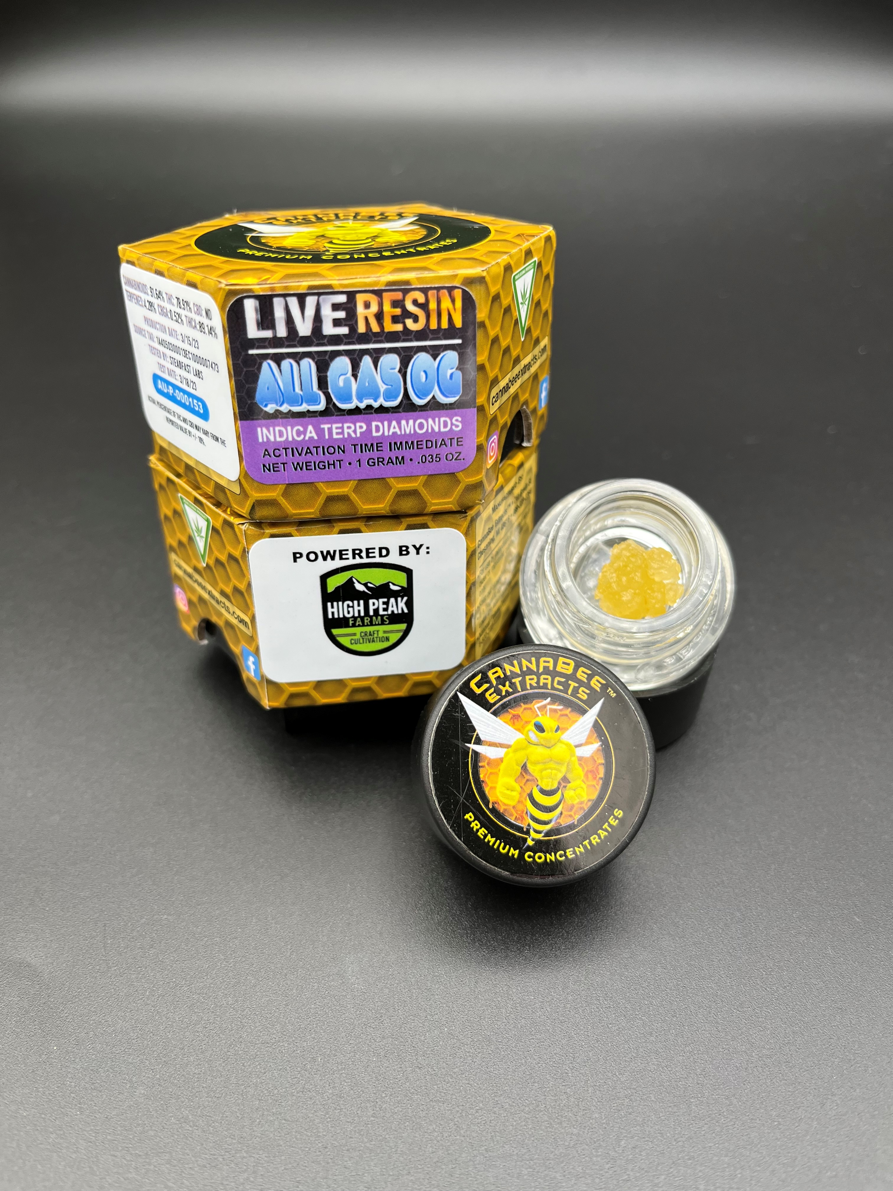 Photograph of product: CannaBee Extracts - Live Resin 1g - Dirty Taxi
