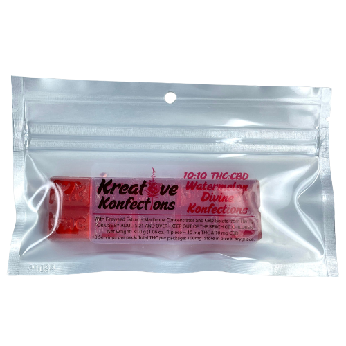 Photograph of product: 1:1 Watermelon Divine Hard Candy 10-Pack 100mg
